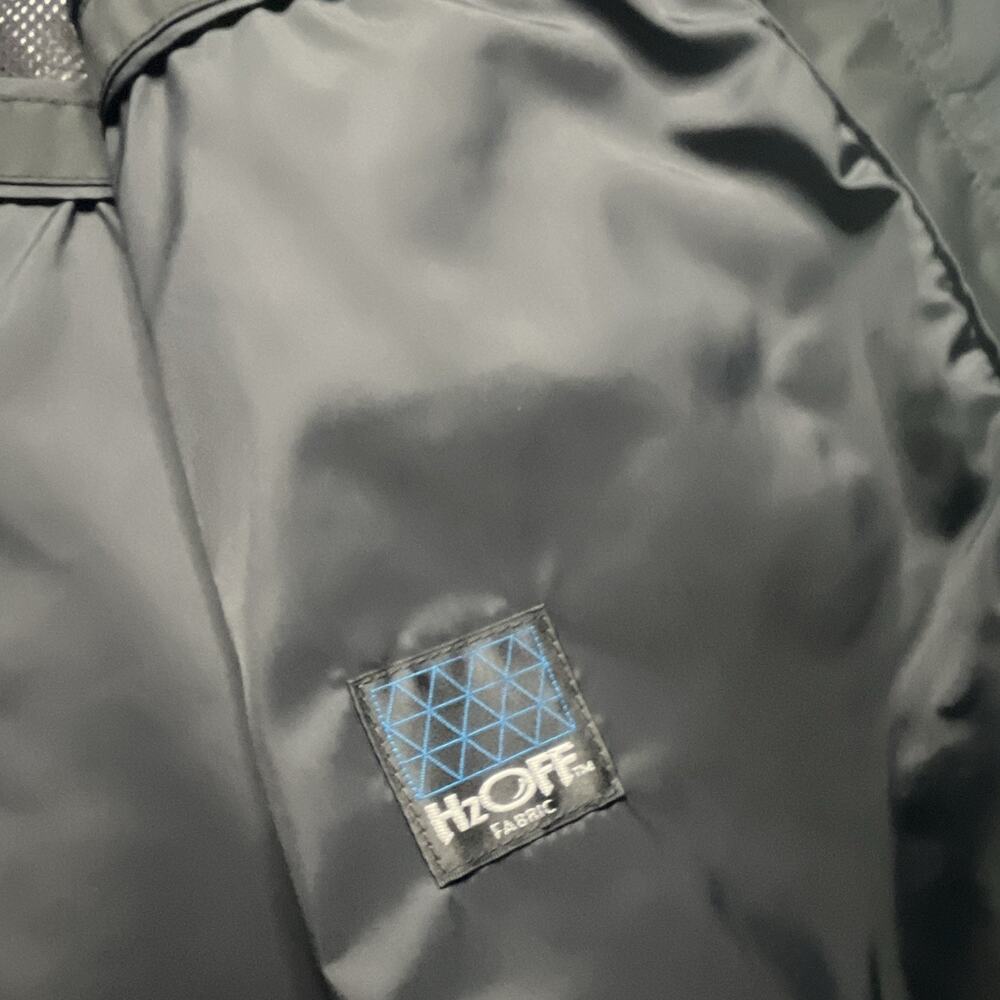 L.L.Bean H2OFF Women's Black Hooded Mid-Length Rain Coat Jacket L Regular - Picture 3 of 15
